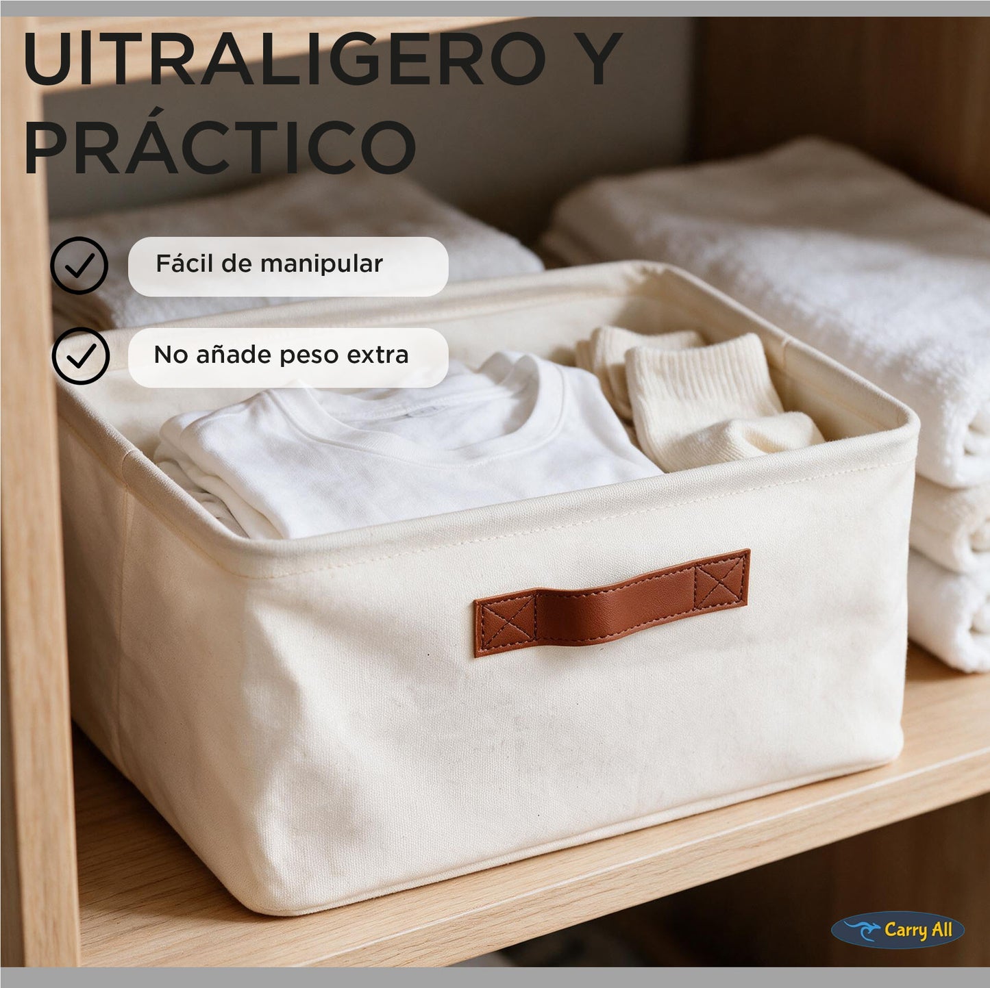 Cesta Organizadora Plegable Carry All De Lino L