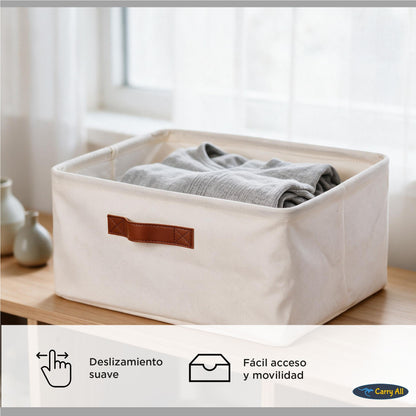 Cesta Organizadora Plegable Carry All De Lino L