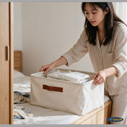 Cesta Organizadora Plegable Carry All De Lino L