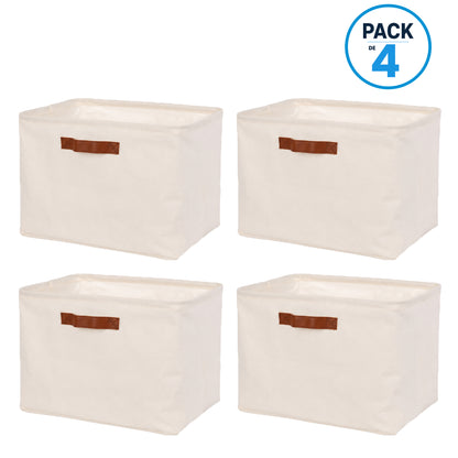 Pack 4 Cestas Organizadoras Plegables Carry All De Lino M