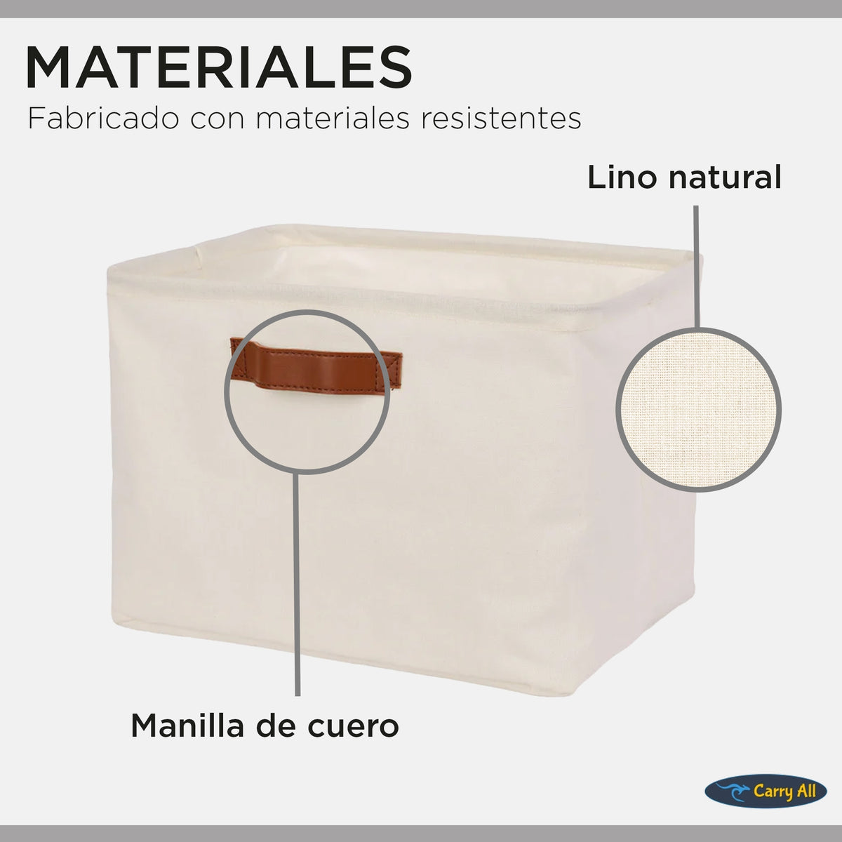 Cesta Organizadora Plegable Carry All De Lino M