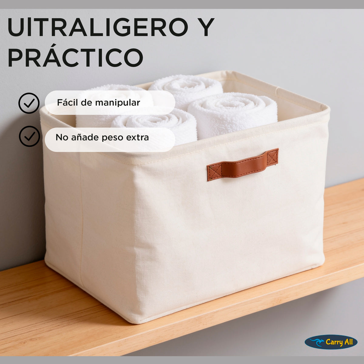 Cesta Organizadora Plegable Carry All De Lino M