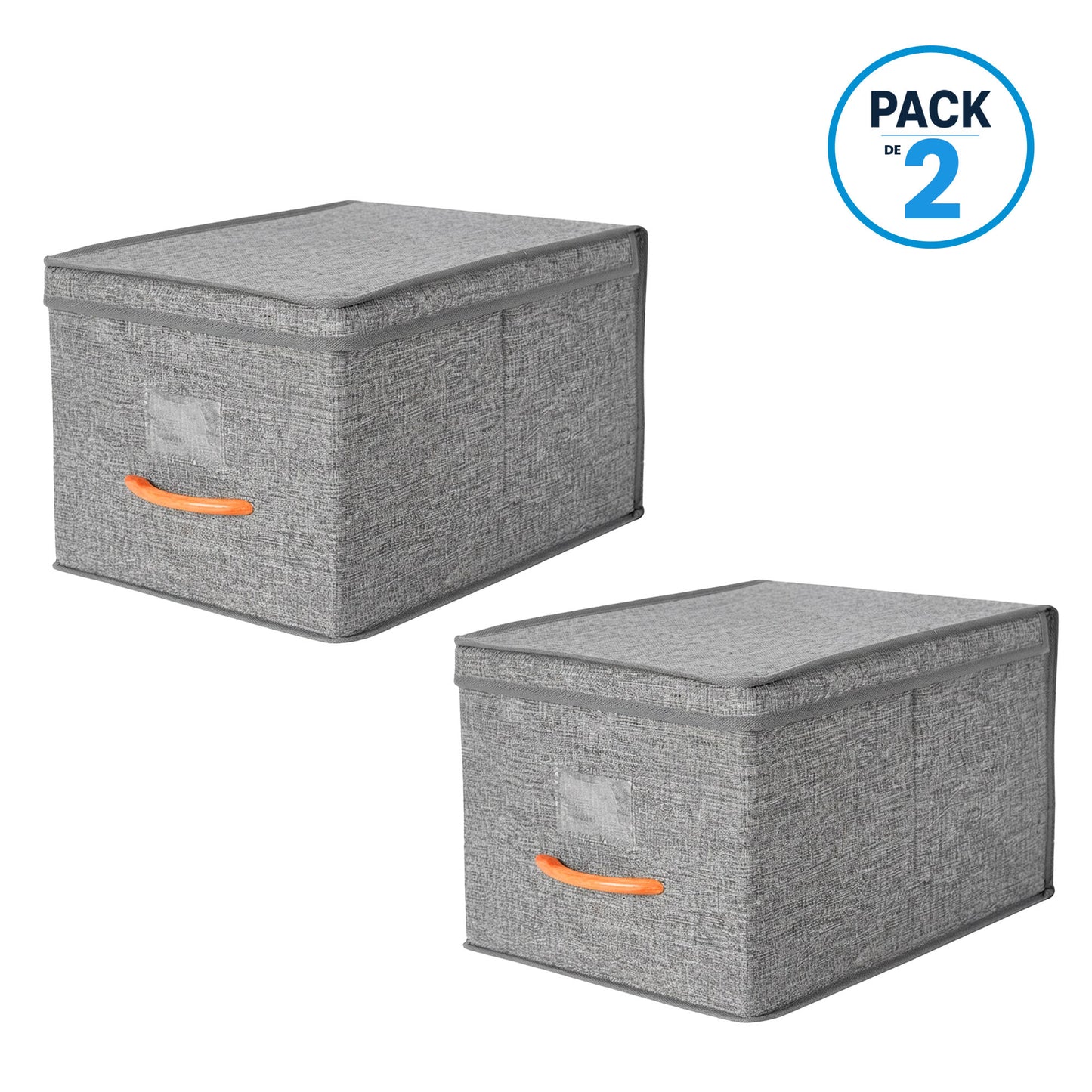 Pack 2 Cajas Organizadoras Carry All Plegables Closet Ropa L