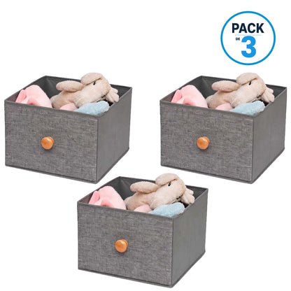 Pack 3 Cajitas Organizadoras Carry All Closet Ropa Accesorios L