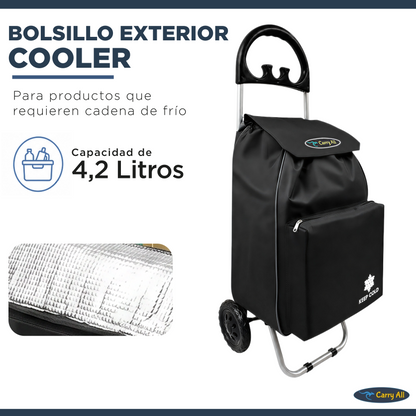 Carrito De Compras Plegable Carry All Glasgow 47 Litros Carro De Feria