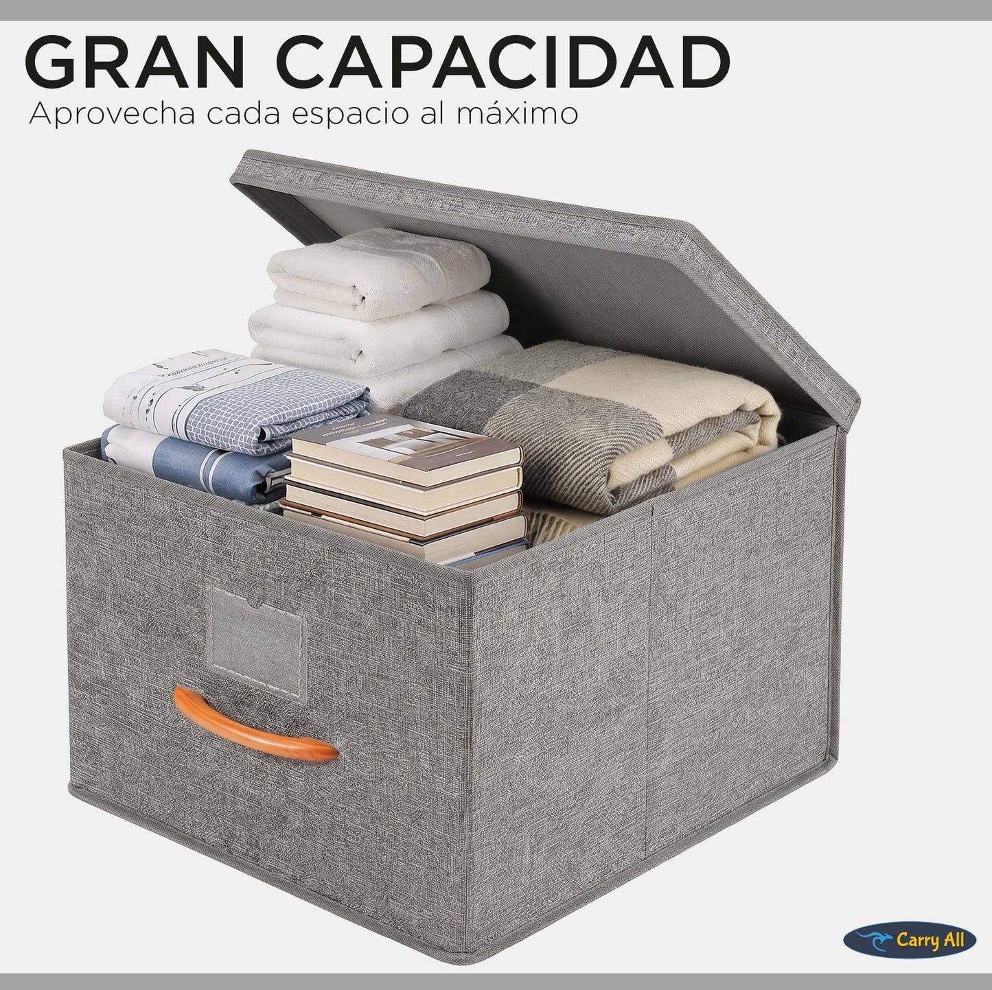 Pack 2 Cajas Organizadoras Carry All Plegables Closet Ropa L