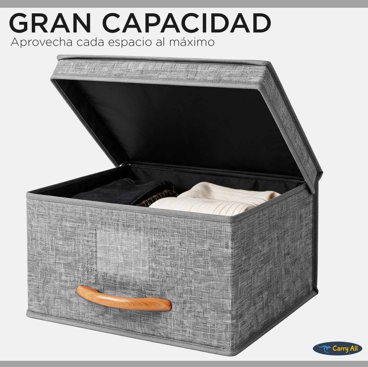 Pack 3 Cajas Organizadoras Carry All Closet Ropa Accesorios M