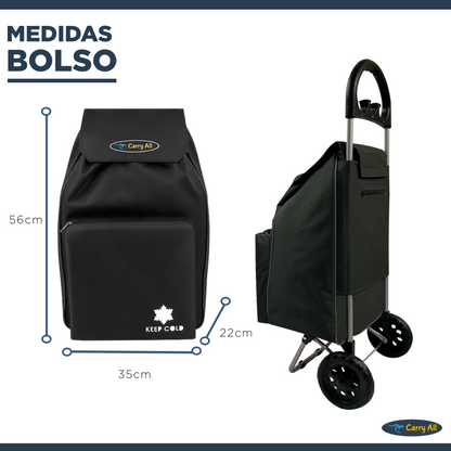 Carrito De Compras Plegable Carry All Glasgow 47 Litros Carro De Feria