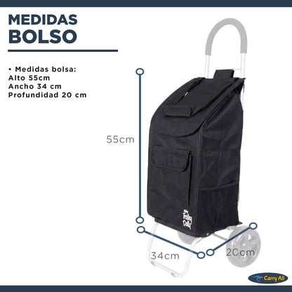 Carrito De Compras Plegable DBest Carro Feria Yegua 42 Litros Trolley Dolly