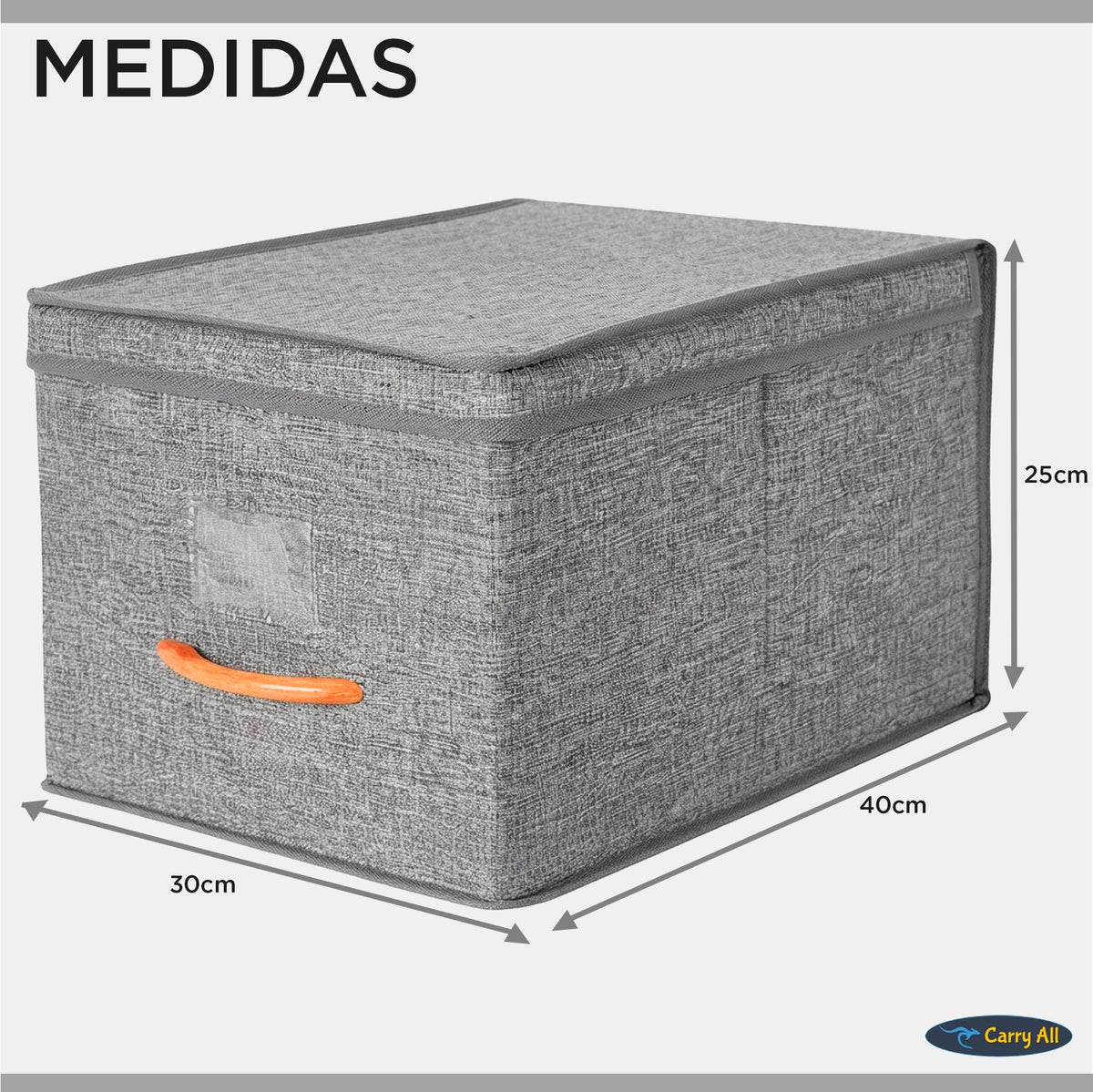 Pack 2 Cajas Organizadoras Carry All Plegables Closet Ropa L