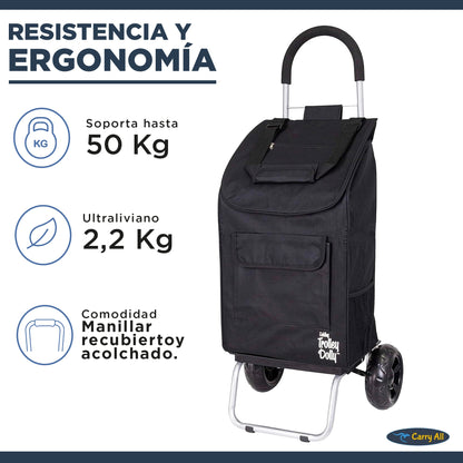 Carrito De Compras Plegable DBest Carro Feria Yegua 42 Litros Trolley Dolly