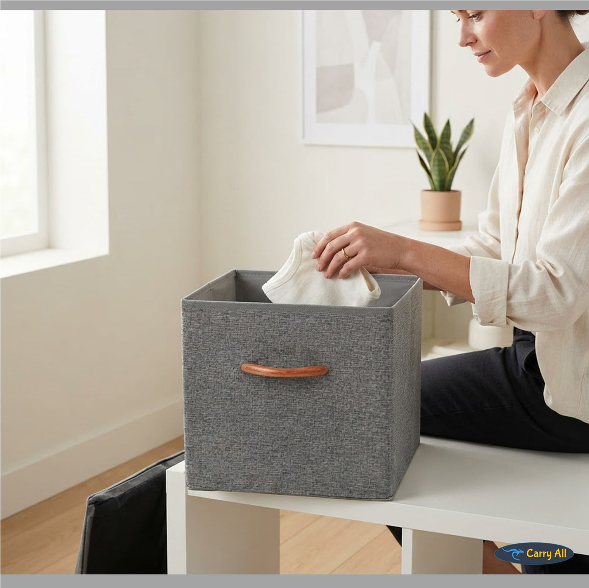 Pack 3 Cajas Cubo Organizadoras Carry All Closet Ropa Accesorios