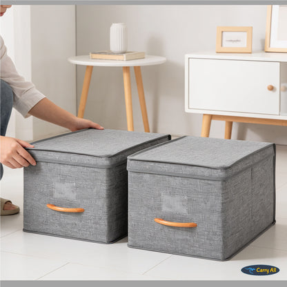 Pack 2 Cajas Organizadoras Carry All Plegables Closet Ropa L