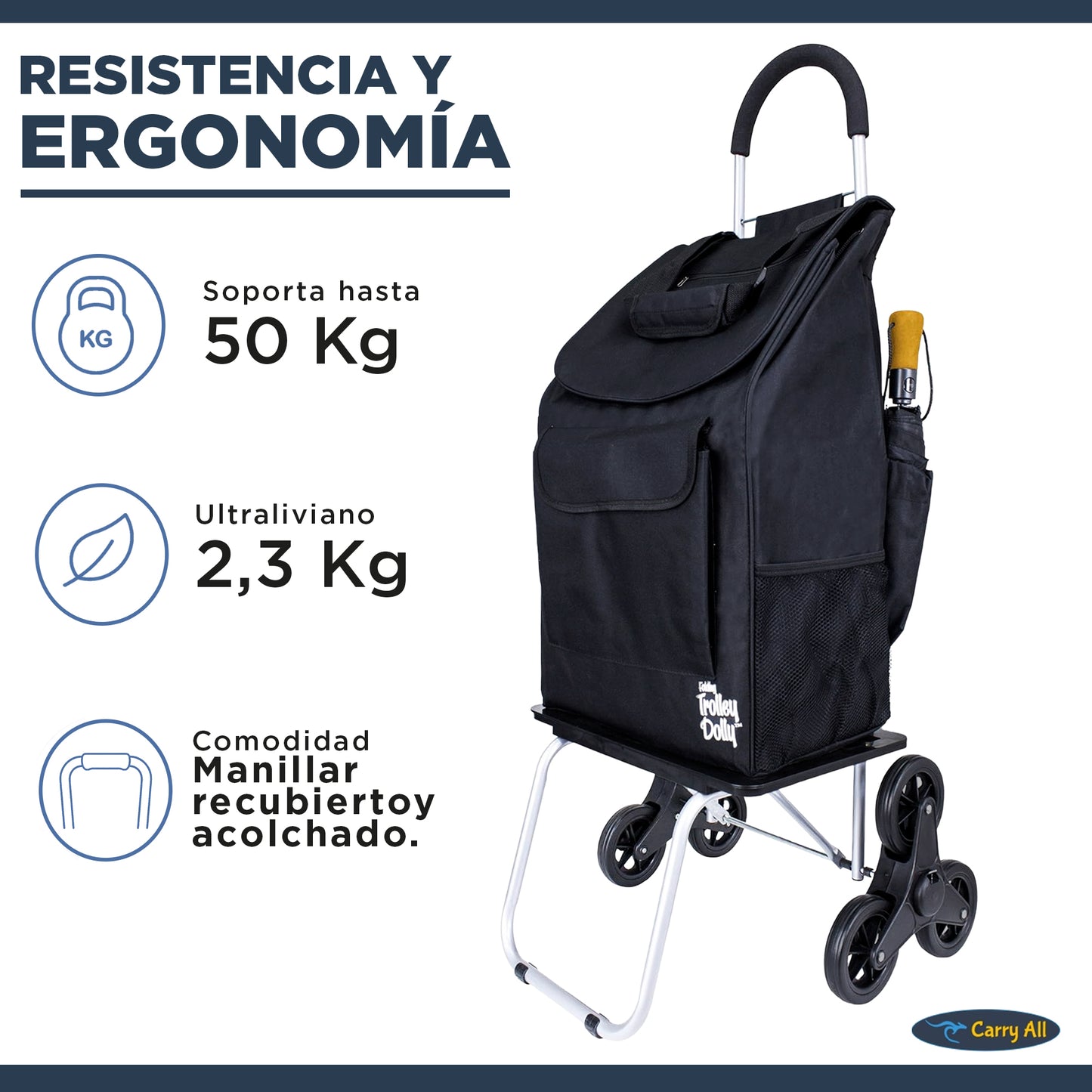Carrito De Compras Plegable Escalador DBest Stair Climber 40 Litros Trolley Dolly