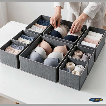 Organizador 8 Cajas Divisiones Carry All Ropa Interior Accesorios