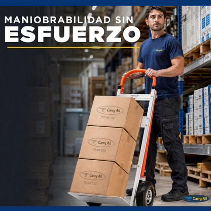 Carro De Carga Plegable 4 En 1 Titan 350 Kilos Plus Carry All Tipo Yegua O Plataforma