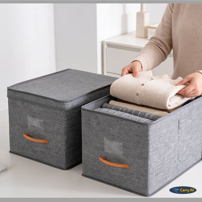 Pack 2 Cajas Organizadoras Carry All Plegables Closet Ropa L