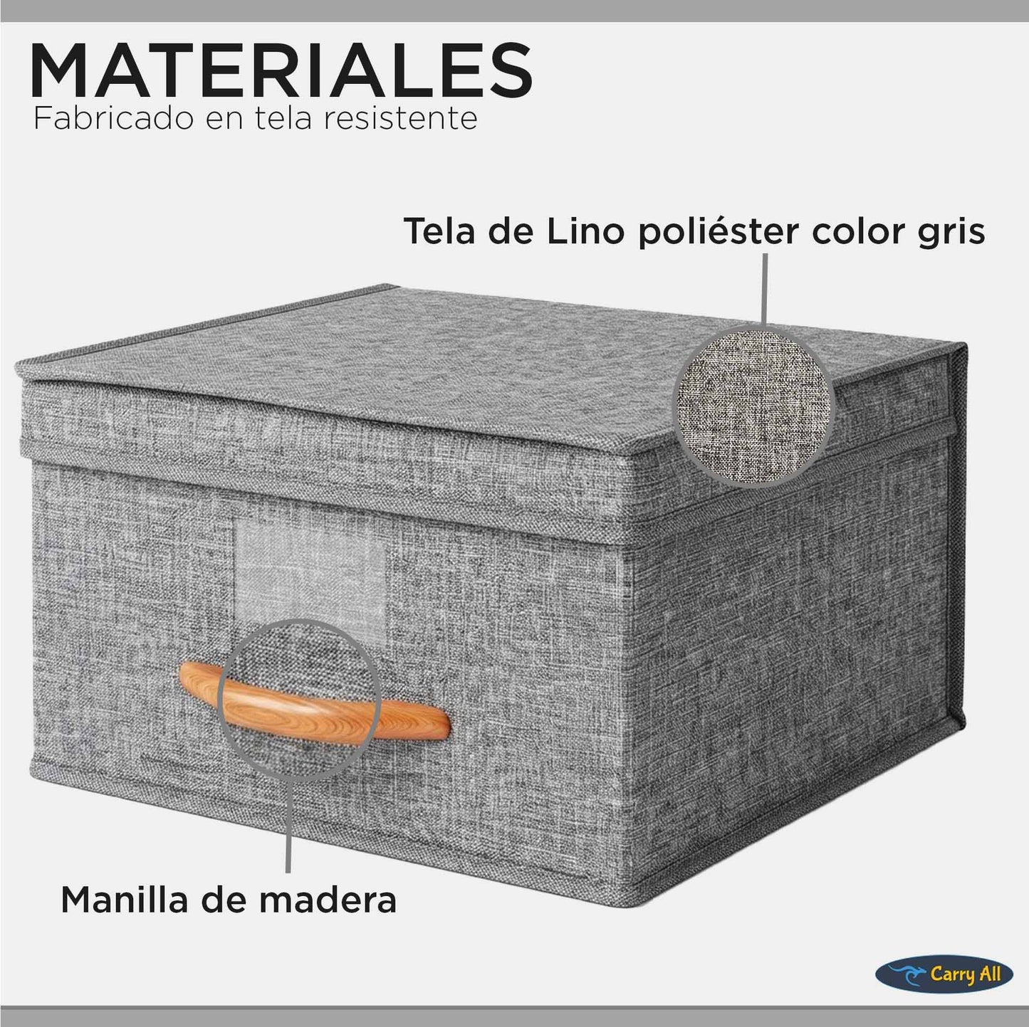 Pack 3 Cajas Organizadoras Carry All Plegables Closet Ropa S