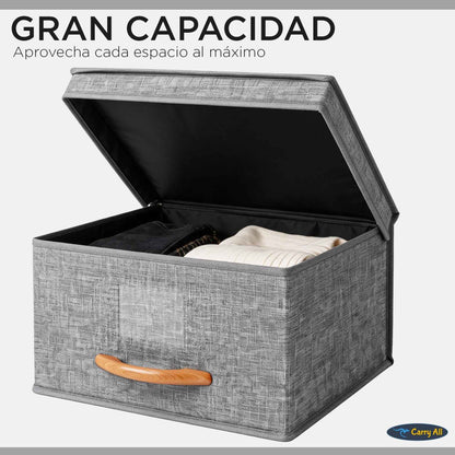 Pack 3 Cajas Organizadoras Carry All Plegables Closet Ropa S