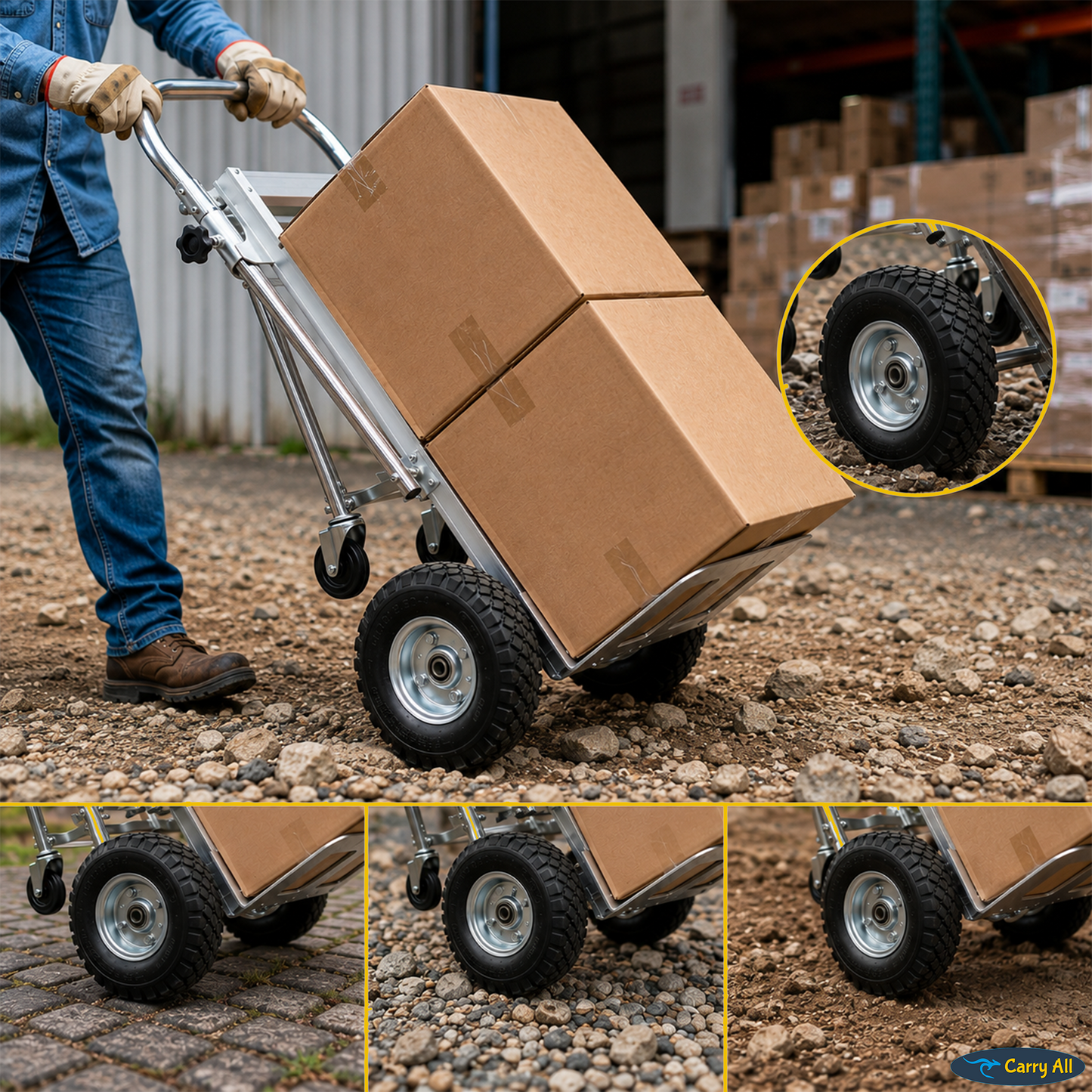 Rueda de Repuesto Neumática 10 Pulgadas Carry All para Carro de Carga Tipo Yegua