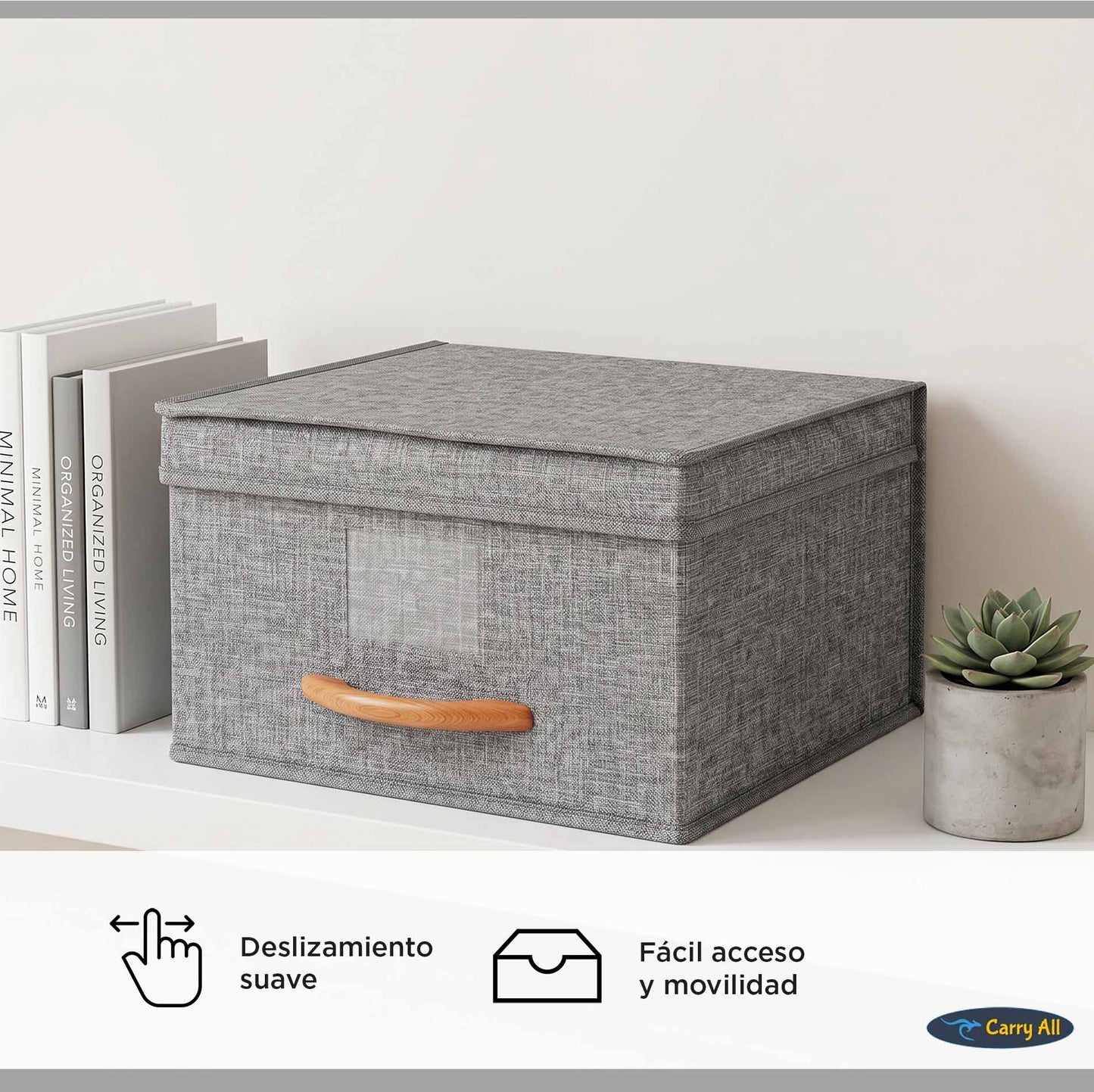 Pack 3 Cajas Organizadoras Carry All Plegables Closet Ropa S