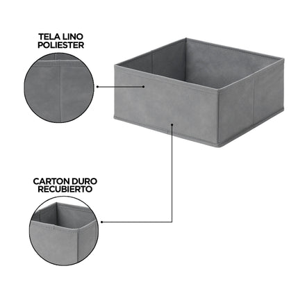 Organizador 8 Cajas Divisiones Carry All Ropa Interior Accesorios