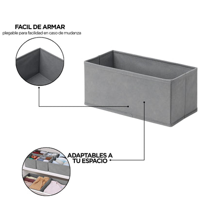 Organizador 8 Cajas Divisiones Carry All Ropa Interior Accesorios