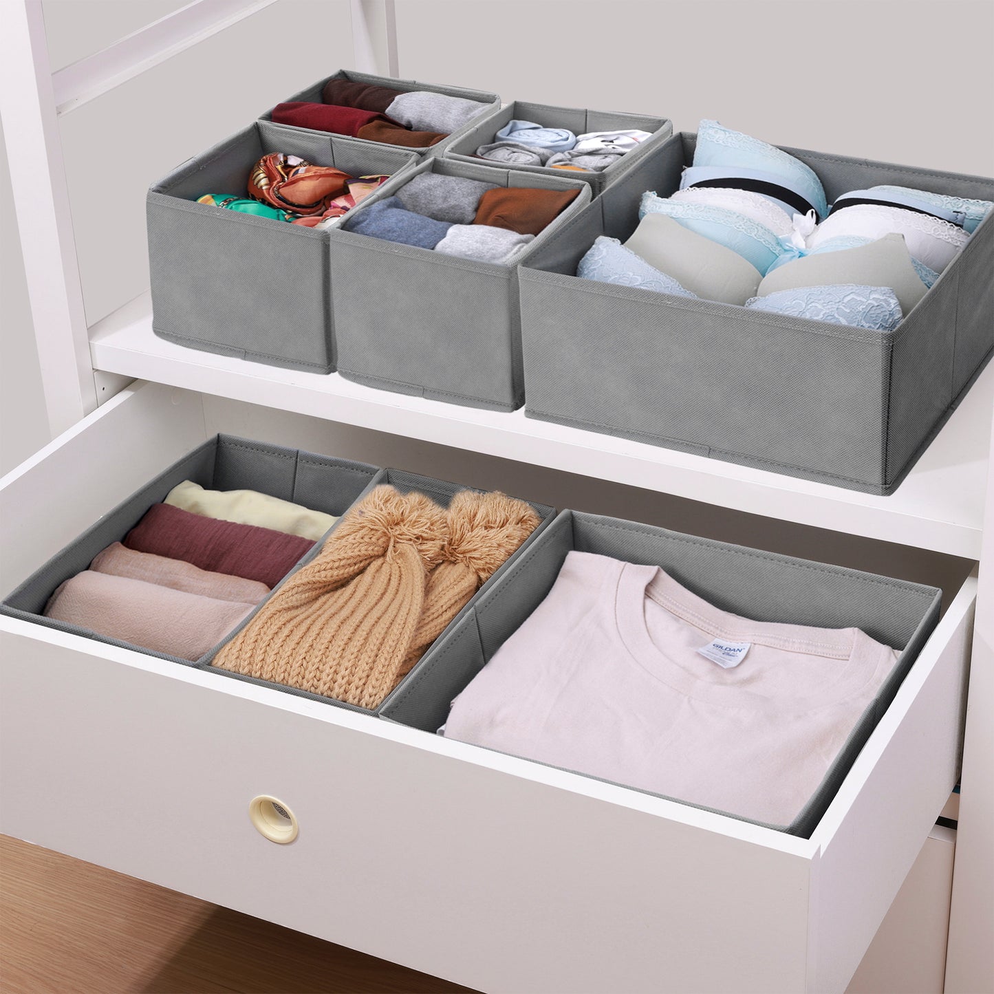 Organizador 8 Cajas Divisiones Carry All Ropa Interior Accesorios