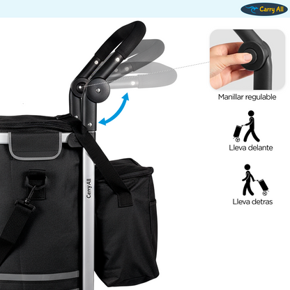 Carrito de Compra Plegable Carry All Perth 52 Litros Bolso Cooler Carro Feria