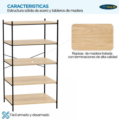Repisa Estante 5 Niveles Carry All Línea Minimalist