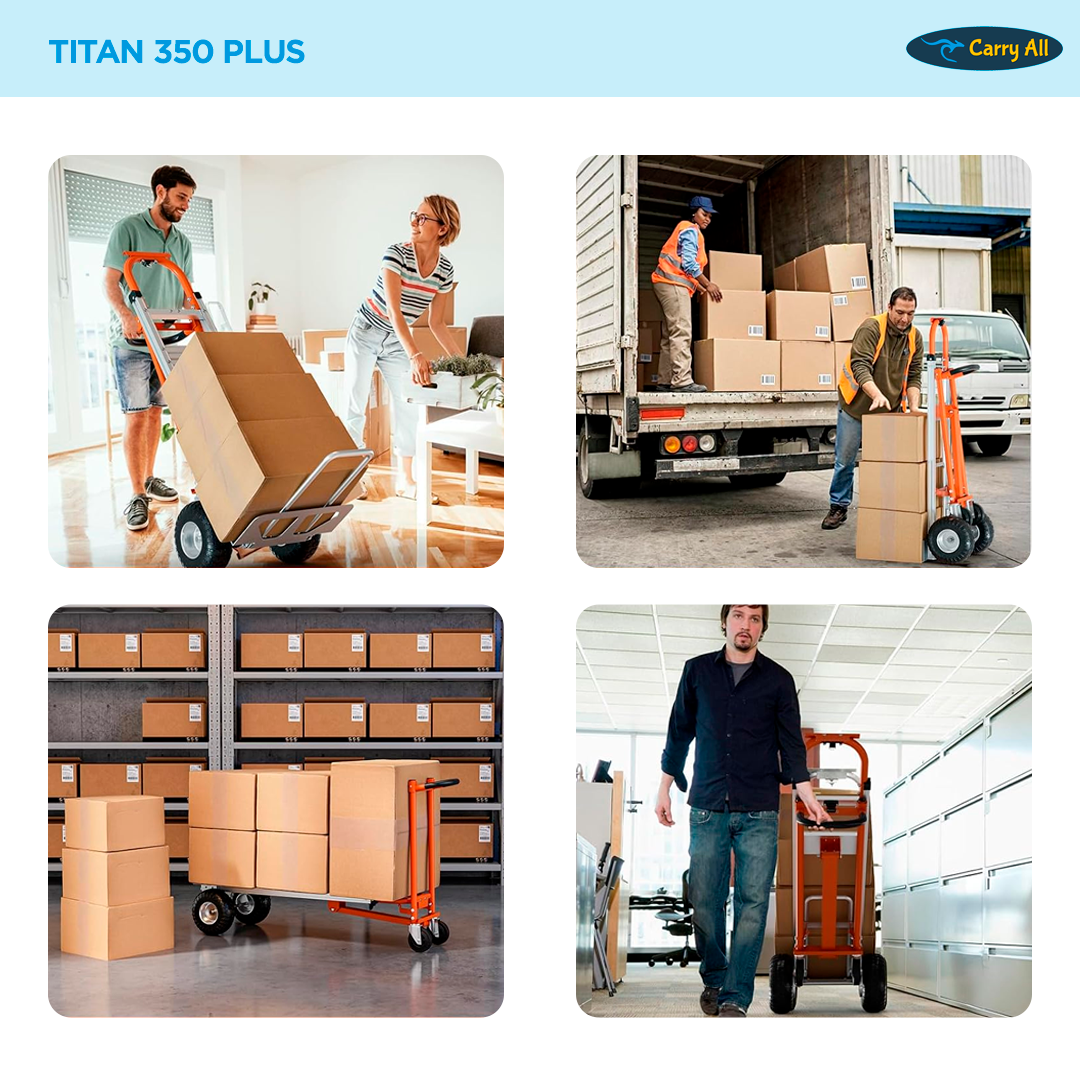 Carro De Carga Plegable 4 En 1 Titan 350 Kilos Plus Carry All Tipo Yegua O Plataforma
