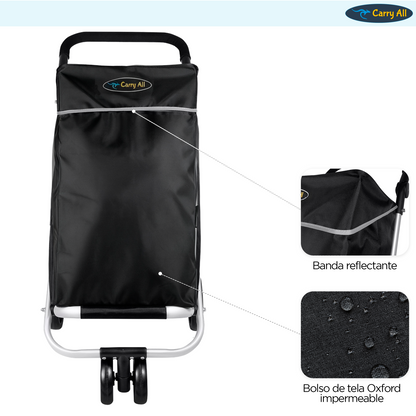Carrito De Compras Plegable Carry All Vancouver 70 Litros Con Cooler