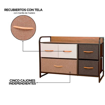 Cajonera Comoda Carry All 5 Cajones Línea Four Seasons