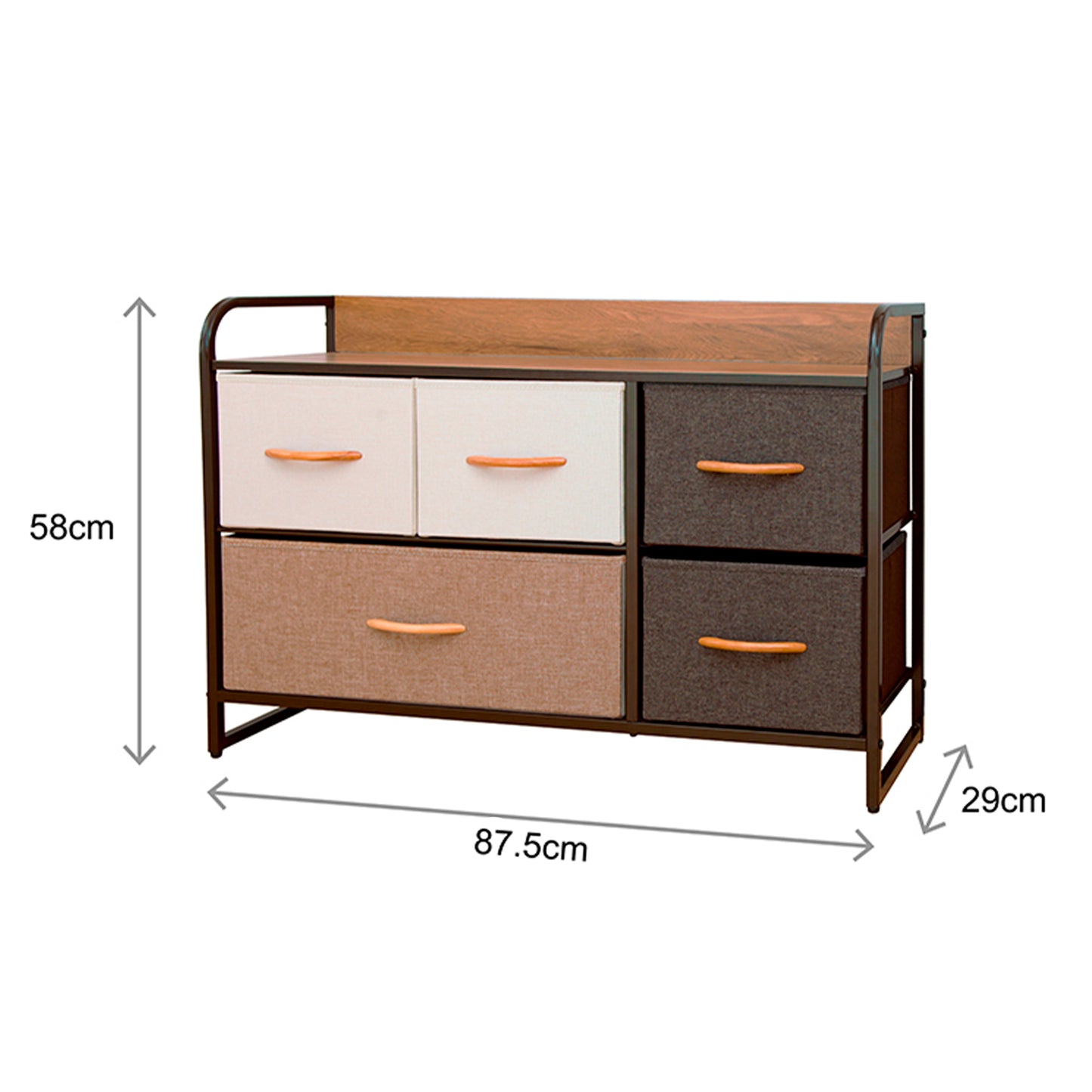 Cajonera Comoda Carry All 5 Cajones Línea Four Seasons