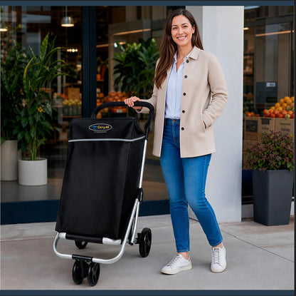 Carrito de Compras Premium Vancouver 52 Litros Carro Feria Con Bolso Cooler