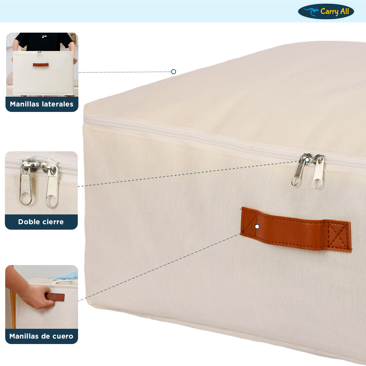 Bolsa Organizadora Plegable Carry All De Lino M