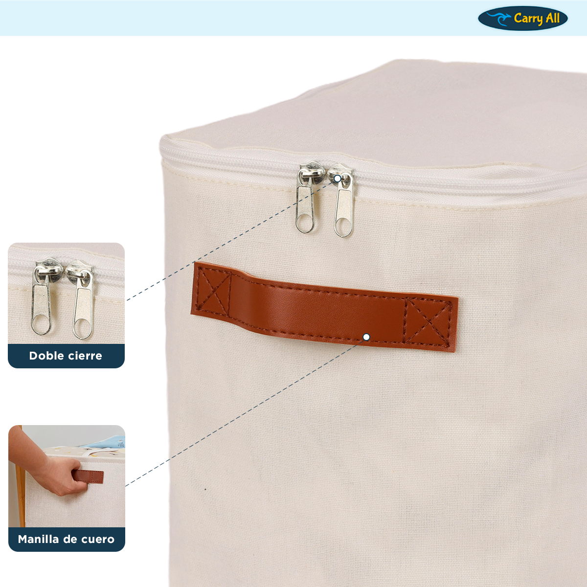 Bolsa Organizadora Plegable Carry All De Lino S