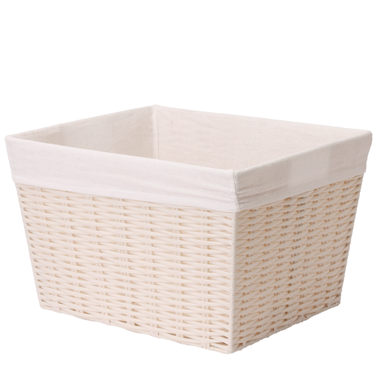 Canasto Cesta Organizadora Carry All Estilo Ratán Beige