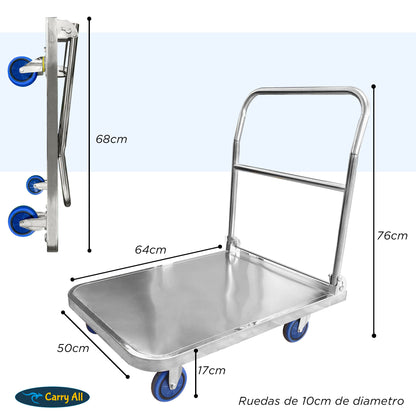 Carro De Carga Plegable Carry All Ranger 200 Kilos Tipo Plataforma
