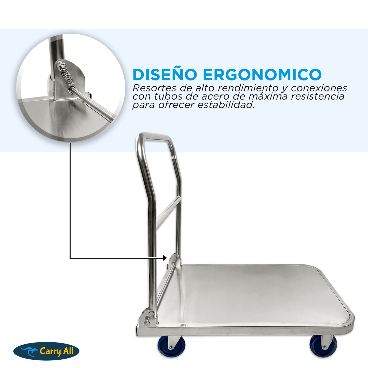 Carro De Carga Plegable Carry All Ranger 200 Kilos Tipo Plataforma