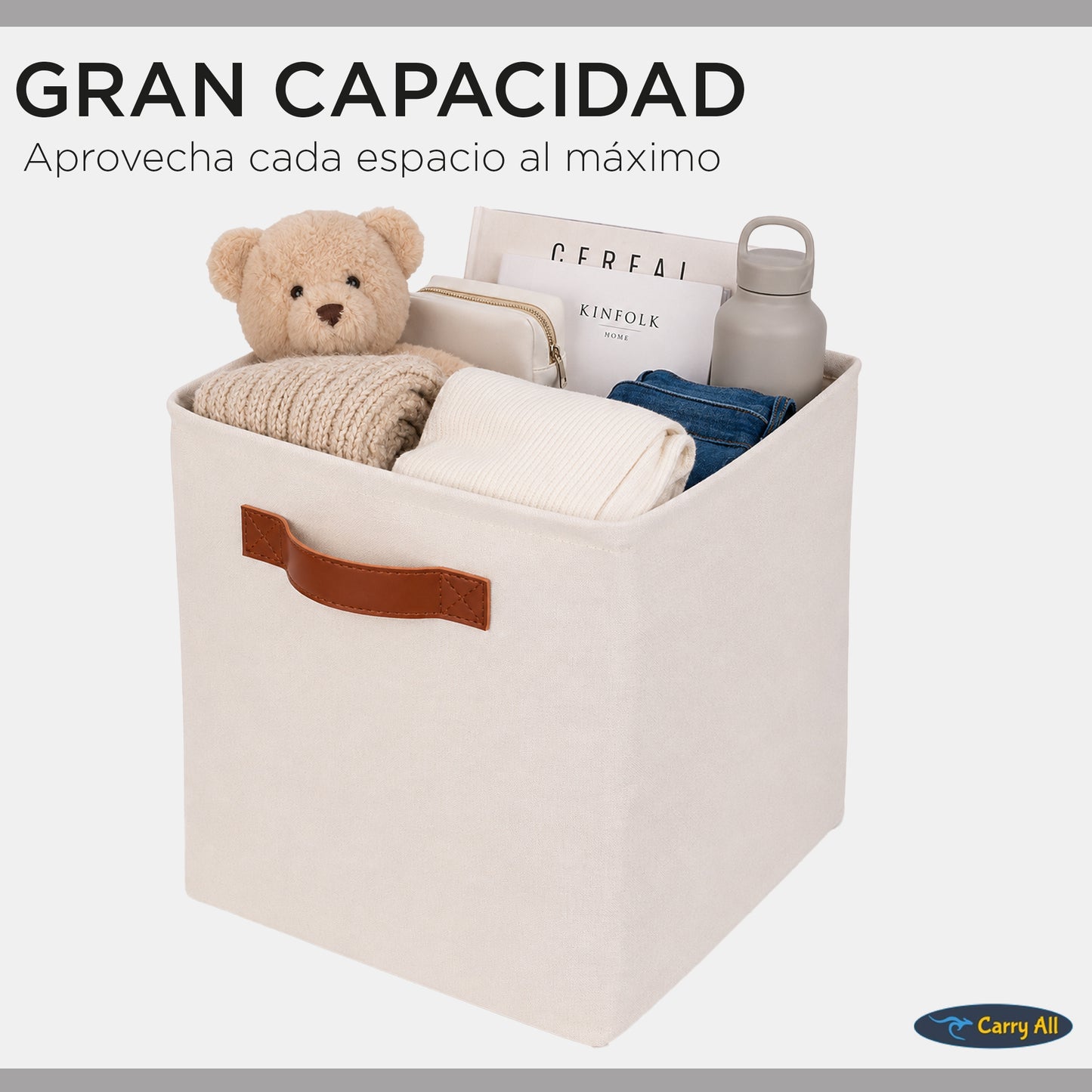 Cesta Organizadora Plegable Carry All De Lino S