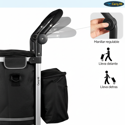 Carrito de Compra Plegable Carry All Perth 52 Litros Bolso Cooler Carro Feria