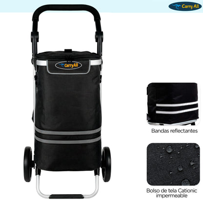Carrito de Compra Plegable Carry All Perth 52 Litros Bolso Cooler Carro Feria